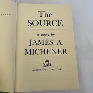 The Source Hardcover Book by James A. Michener 1965 First Print Vintage